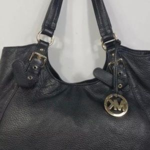 Michael Kors Women’s Black Leather Tote Bag